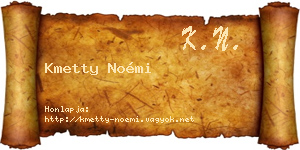 Kmetty Noémi névjegykártya